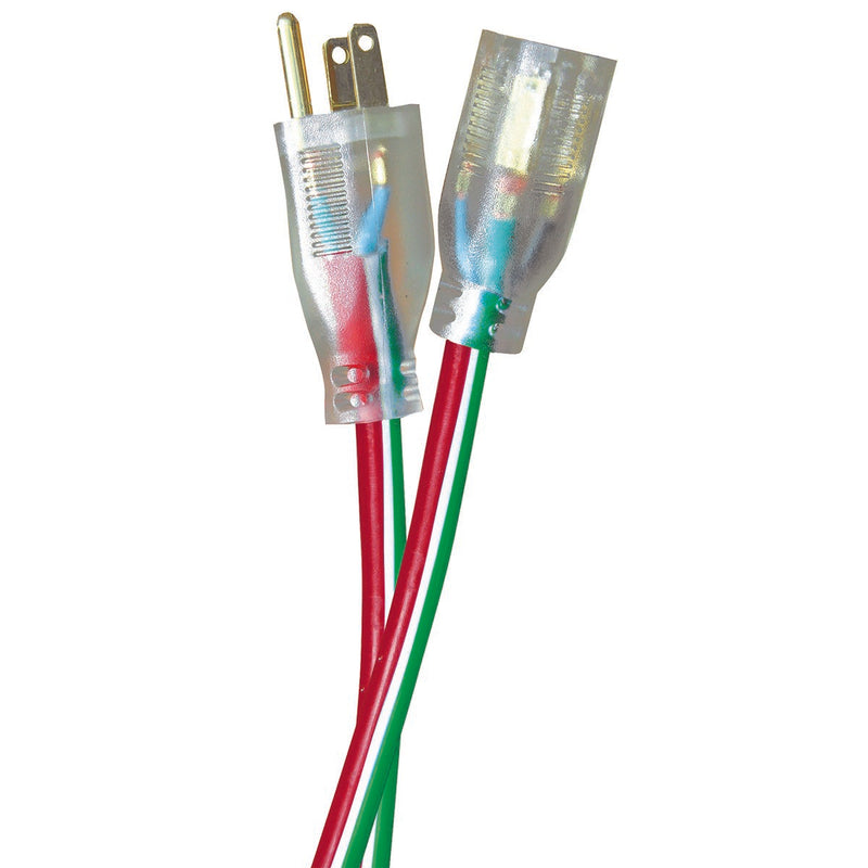 12/3 SJTW Red, White, and Green Extension Cord