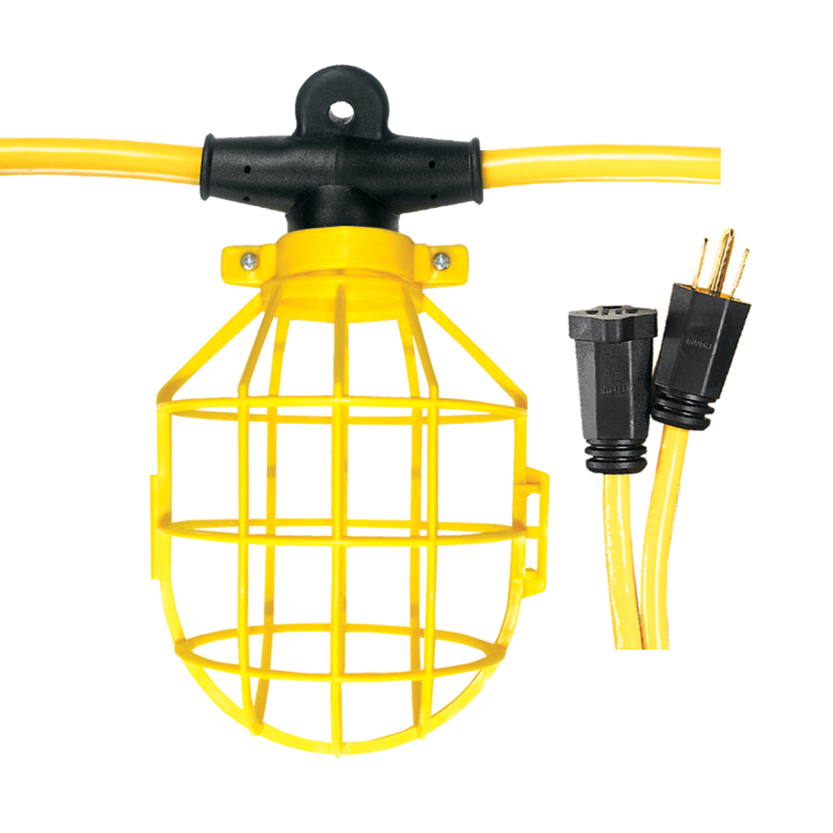 12/3 STW 10-Socket String Lights with Plastic Shades