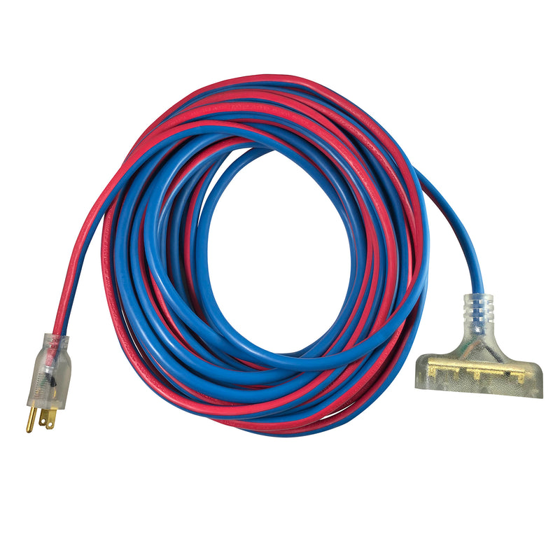 12/3 Extreme All Weather Lighted Triple Tap Extension Cords