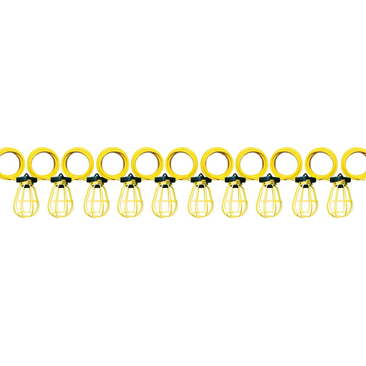 14/2 10 Socket String Lights with Plastic Cage - 100ft