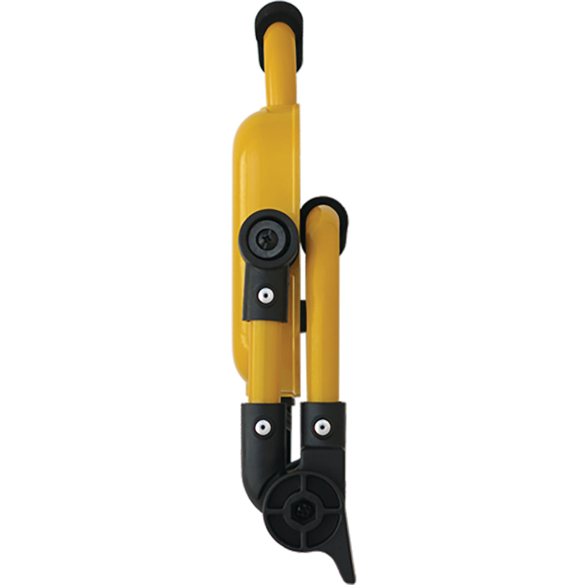Yellow and black tool on a white background