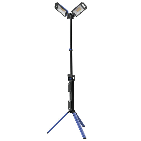 Voltec 5,000 Lumen Rechargeable Dual‑Head LED Tripod Work Light