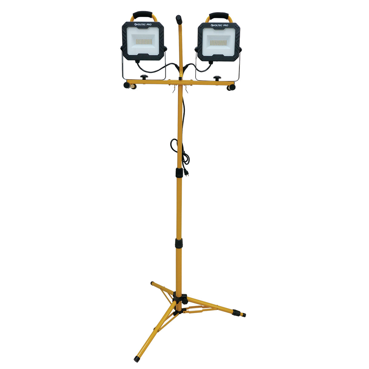 Voltec 20,000 Lumen USB LED Dual Tripod Work Light – Portable Heavy-Duty Lighting