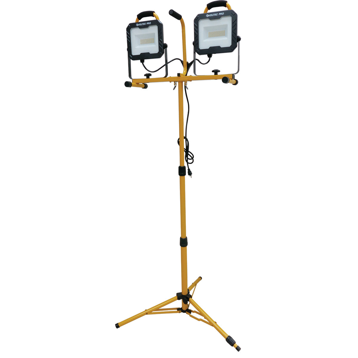 Voltec 20,000 Lumen USB LED Dual Tripod Work Light – Portable Heavy-Duty Lighting