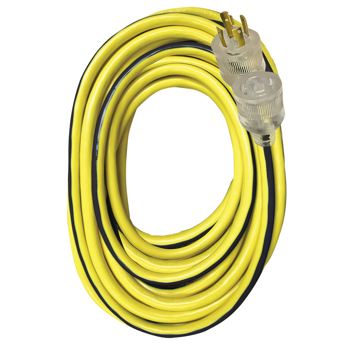 10/4 SJTW Locking Extension Cord with Lighted End (L14-30p)