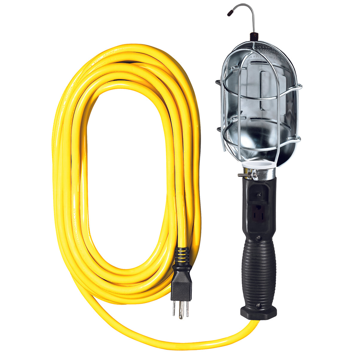 75 Watt Metal Shade Work Light with Outlet in Handle