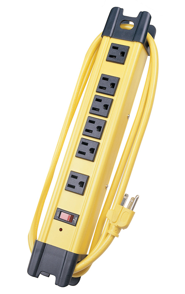 6 Outlet Metal Power Strip with Surge Protection
