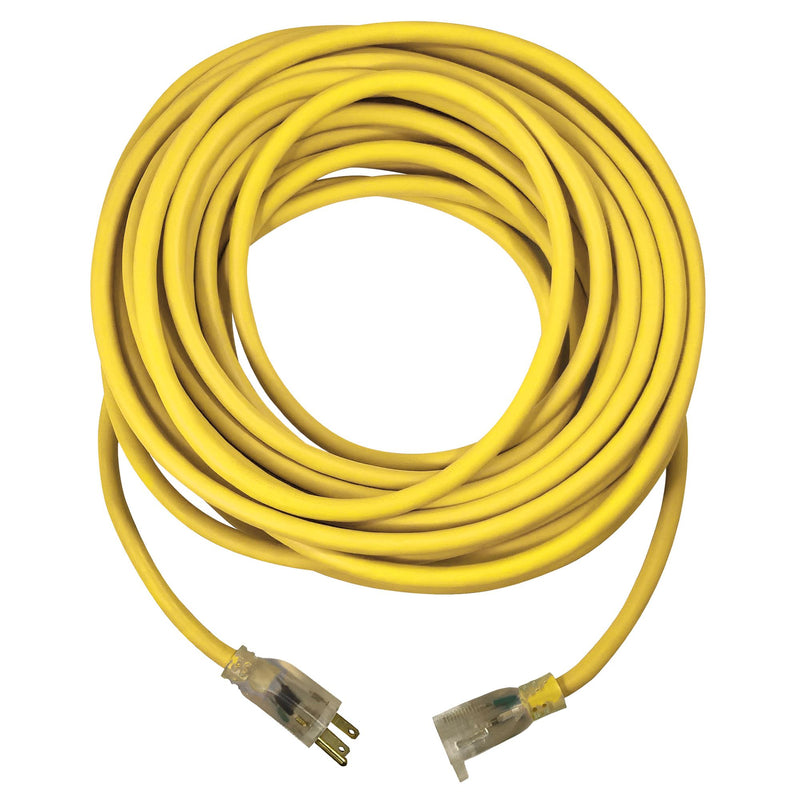 12/3 SJTW Yellow Extension Cords with Lighted End