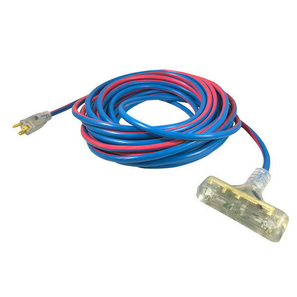 14/3 Extreme All Weather Lighted Triple Tap Extension Cords